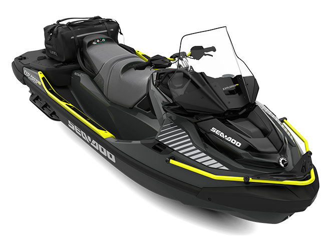 Sea-Doo Explorer Pro 170, shown from the front and side